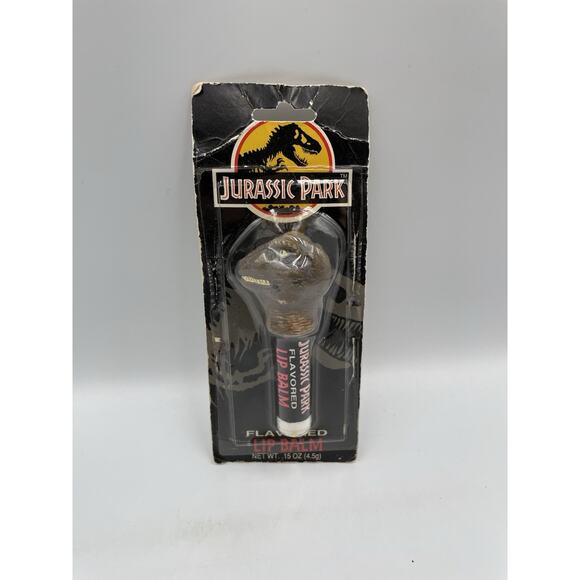 Vintage 1992 'Amblin' Jurassic Park Flavored Lip Balm Sealed Original Package - Picture 1 of 6